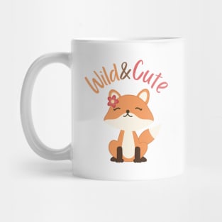 Wild And Cute Fox, Cute Girly Design Mug